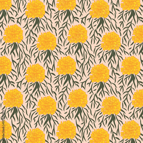 Spring Flowers seamless vector pattern