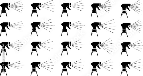 Set of spray steam for spray bottle vector icons
