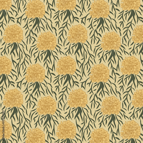 Spring Flowers seamless vector pattern