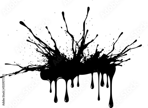 paint splash silhouette vector
