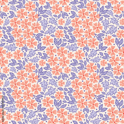 Ditsy floral seamless vector pattern