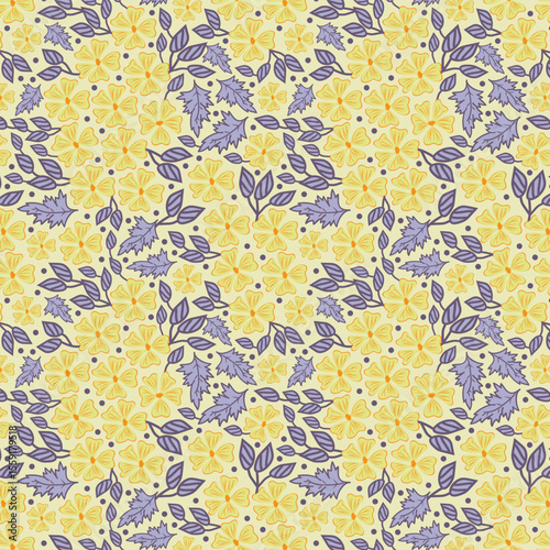 Ditsy floral seamless vector pattern