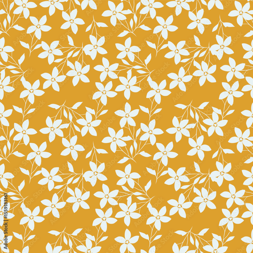 Obraz premium digital printing textile pattern wallpaper flower allover