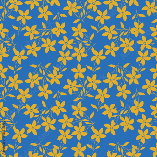 multicolor exotic hand drawn floral seamless pattern