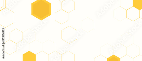 Yellow Hexagon Background — Abstract Honeycomb Pattern Design
