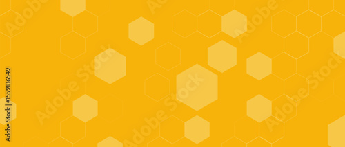 Yellow Hexagon Background — Abstract Honeycomb Pattern Design