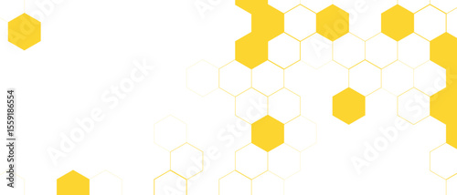 Yellow Hexagon Background — Abstract Honeycomb Pattern Design