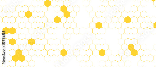 Yellow Hexagon Background — Abstract Honeycomb Pattern Design