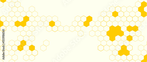 Yellow Hexagon Background — Abstract Honeycomb Pattern Design