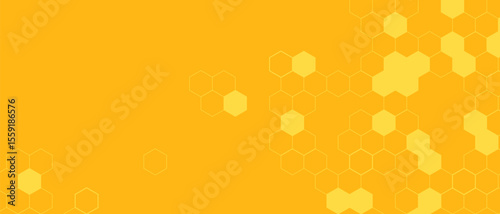 Yellow Hexagon Background — Abstract Honeycomb Pattern Design