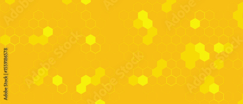 Yellow Hexagon Background — Abstract Honeycomb Pattern Design