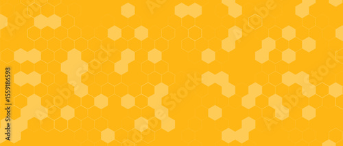 Yellow Hexagon Background — Abstract Honeycomb Pattern Design