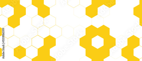Yellow Hexagon Background — Abstract Honeycomb Pattern Design