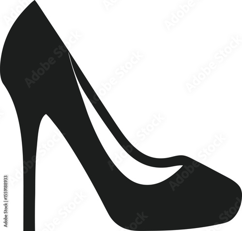 Elegant High Heels Classic Footwear Design Silhouette
