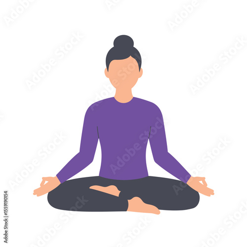 A woman doing yoga