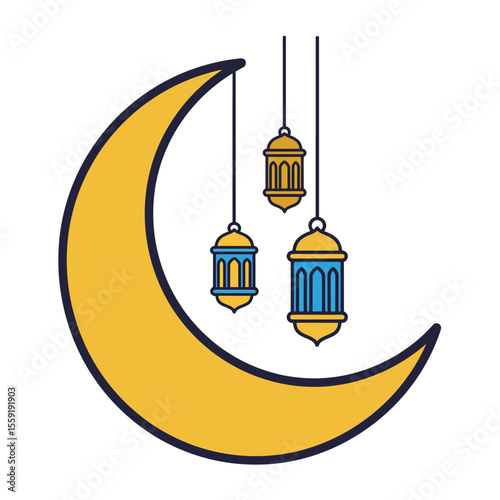 A yellow color star for eid