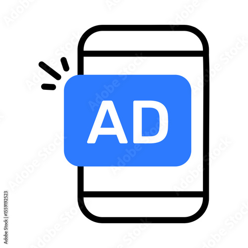 Digital Marketing Colored Outline icon