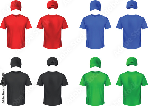 Colorful shirts set vector illustration of different fashion styles