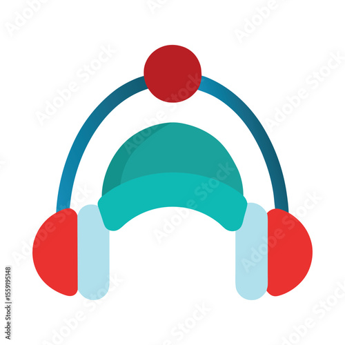 Snow Hats and Ear Muffs for Winter Illustration