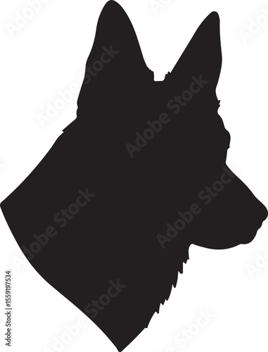 Silhouette of a German Shepherd Dog