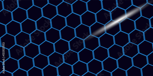 Vector seamless cubic hexagon pattern. Abstract geometric low poly background. Stylish grid texture.