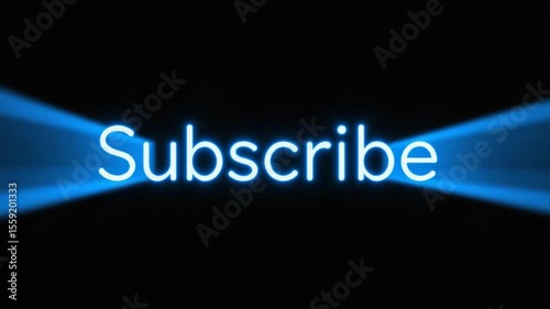 Animated Subscribe Button with Neon Effect, perfect for your video promotion