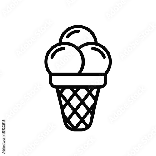 Delicious chocolate and vanilla ice cream cones, frozen sweet desserts perfect for summer
