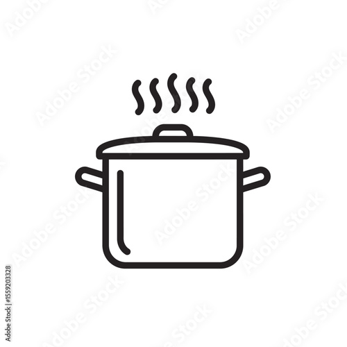 Isolated metal cooking pot and pan vector illustration for kitchen food equipment