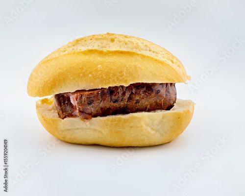 Semmel mit Fleischkäse