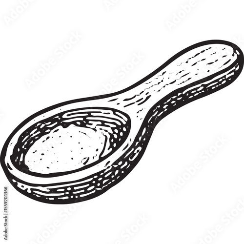 Wooden spoon for mixing DIY beauty products or herbal remedies