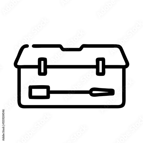 Toolbox with screwdriver and spatula for assembling furniture  