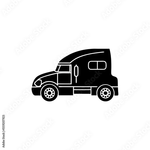 unique Truck silhouette vector silhouette illustration isolated on white background