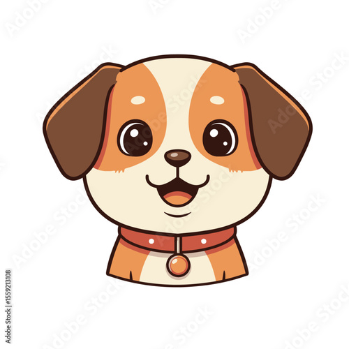Cute Puppy Cartoon Character Vector Illustration 1