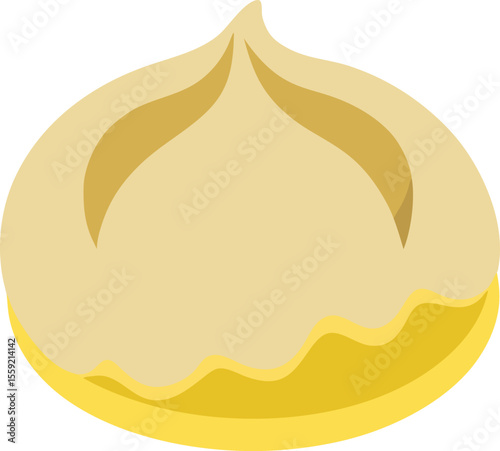 Dumpling on a white background