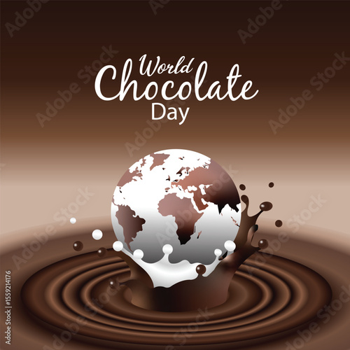 World Chocolate Day Celebration with a Globe in Chocolate