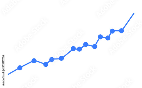 blue line graph showing growth
