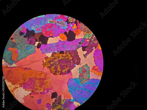 Canvastavla Micrograph of siliceous marble on petrographic slide
