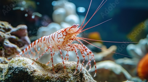 Close-up of a shrimp in an aquarium