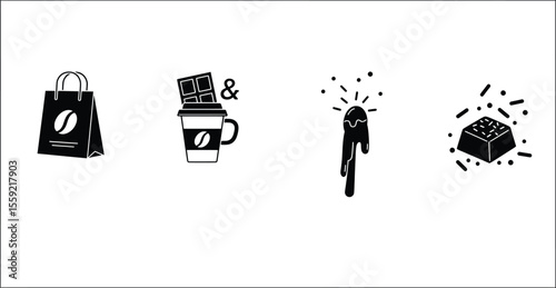 A Vector Illustration of Treats in a Cozy Café Environment