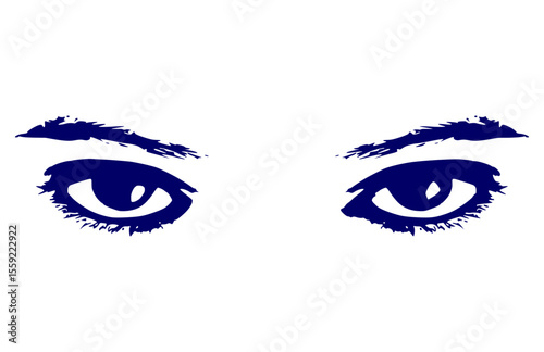Discreet look of woman silhouette vector.ai