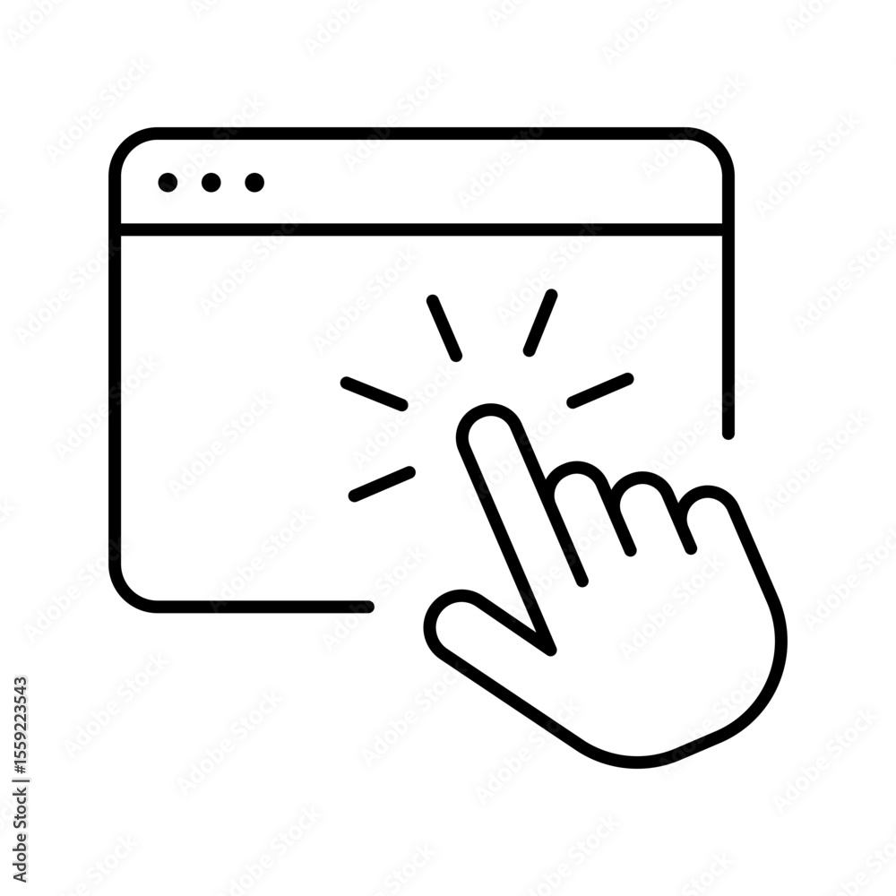 Fototapeta premium Click icon. Selecting or clicking. Decision concept symbol