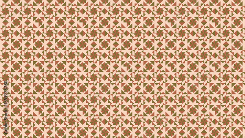 Wallpaper Mural Aztec seamless geometric pattern with tribal ethnic shapes in earthy tones, abstract modern vector design for textile, packaging, wallpaper, wrapping, digital print, fabric and surface pattern design Torontodigital.ca