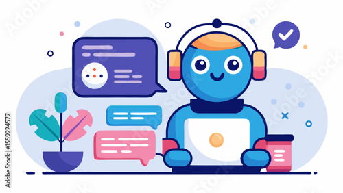 Ai powered chatbot helping customer on service por