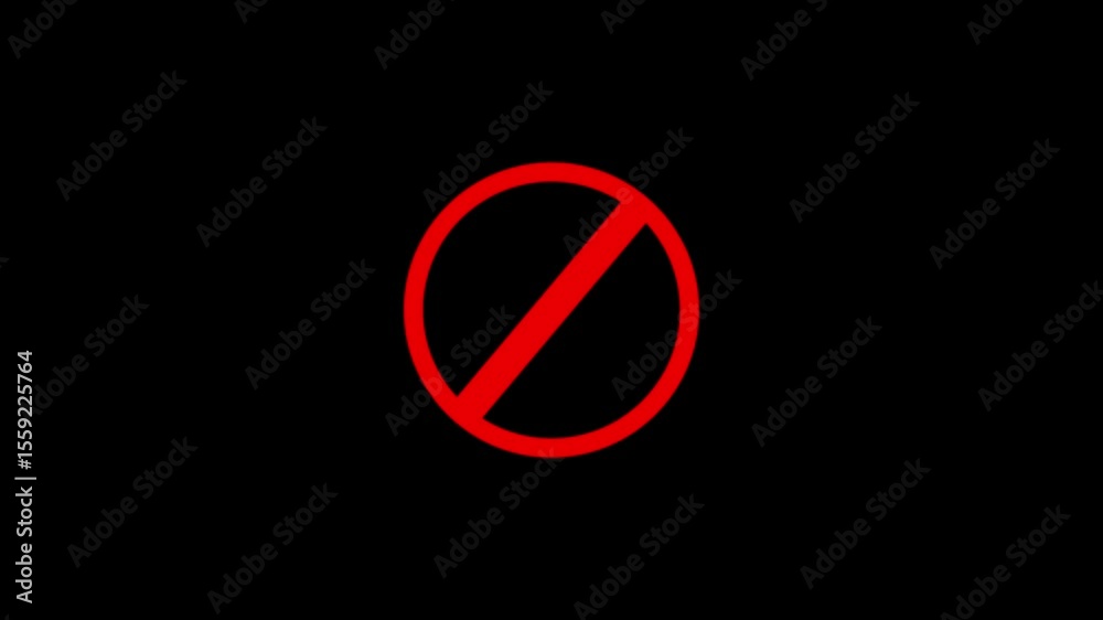 International prohibition mark. Ban forbidden sign. Traffic pictogram of Crossed out red circle. Warning, stop or no entry forbidden red circle and line symbol icon