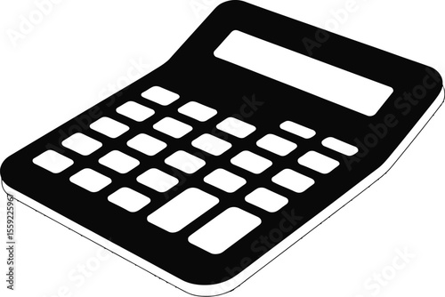 Calculator vector illustration for accounting finance math calculation and mathematical tool use