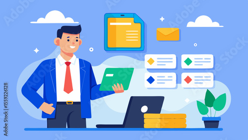 Employee using expense tracking platform for reimb