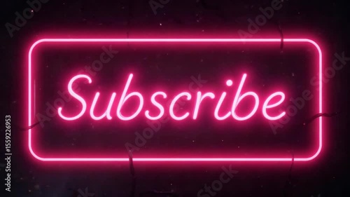 Animated Neon Subscribe Buttons in Various Positions, Eye-Catching and Energetic