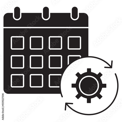 Workflower Calendar icon, Streamline Your Schedule with a Smart Workflow Calendar, Organize, Plan, and Execute: The Power of Workflow Calendars, vector