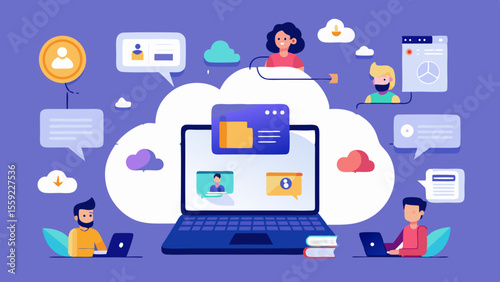 Remote team collaborating via shared document on c