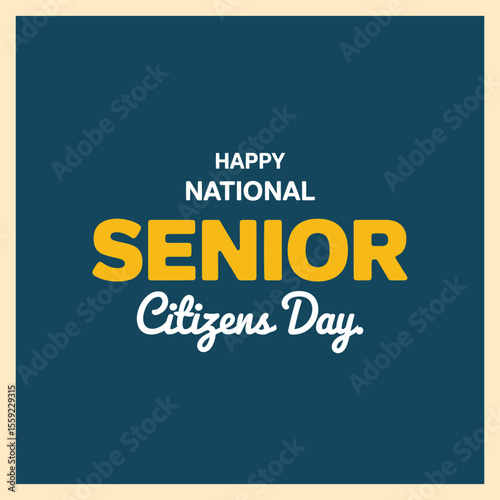 Happy national senior citizens day celebration honoring elderly people and showing respect and appreciation